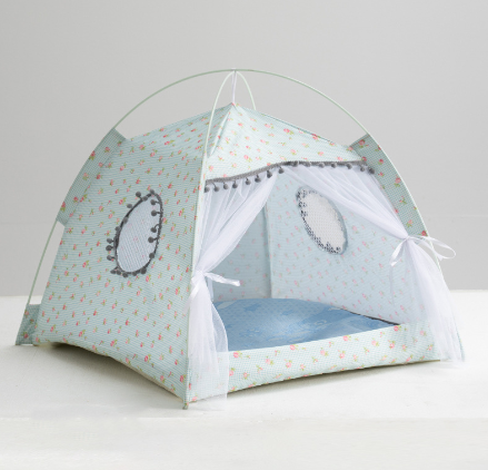 Enclosed cat tent bed – Light Green