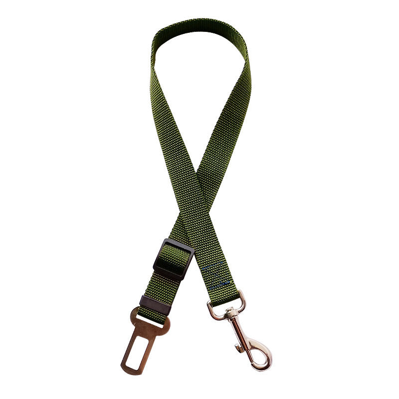 Adjustable pet car seat restraint strap – Army Green