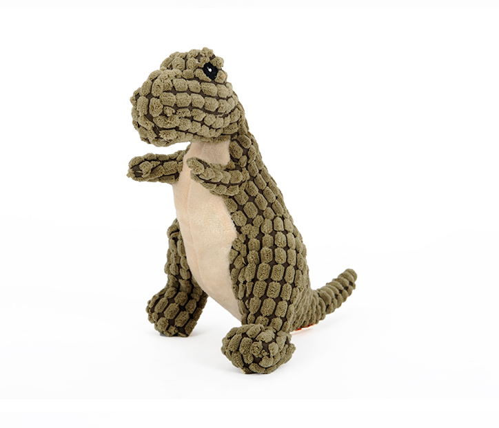 Plush squeaky dinosaur dog toy – Green