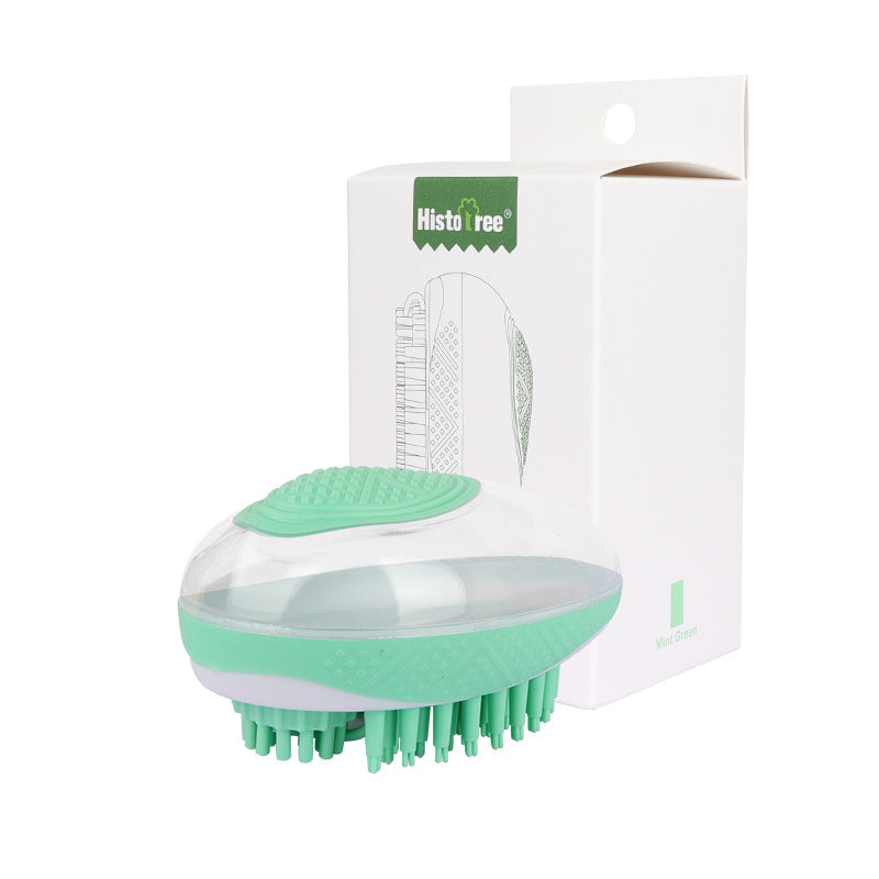 Pet bath massage brush – green