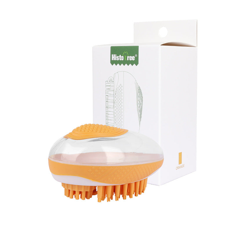 Pet bath massage brush – orange