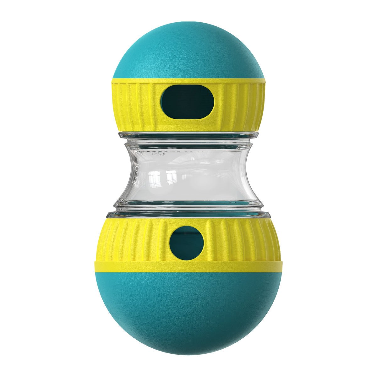 Dog treat-dispensing tumbler toy – Lake Blue Spot