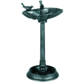 Outsunny Garden Bird Bath with Decorative Birds – Green, 81cm