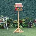 Freestanding Wooden Bird Table – 55 × 55 × 144cm