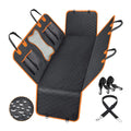 Rear-Seat Pet Cover with Mesh Window & Door Flaps – Black, 137 × 150cm – Colour: black