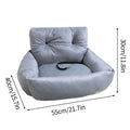 Plush Dog Car Booster Seat – Grey – Style: A