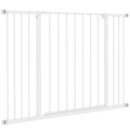 Pressure-Fit Adjustable Dog Safety Gate – White