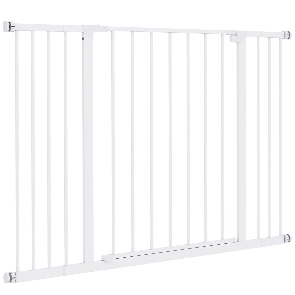 Pressure-Fit Adjustable Dog Safety Gate – White