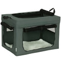 Pet Carrier with Cushion for Miniature Dogs – Grey, 60cm