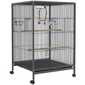 Bird Cage with Rolling Stand for Small Birds – Grey