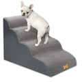 Nepfaivy Foam Pet Stairs with Removable Corduroy Cover – Configuration: 4stepsGrey