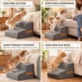 Two-Step Foam Pet Stairs with Removable Cover – Model: VJO0446