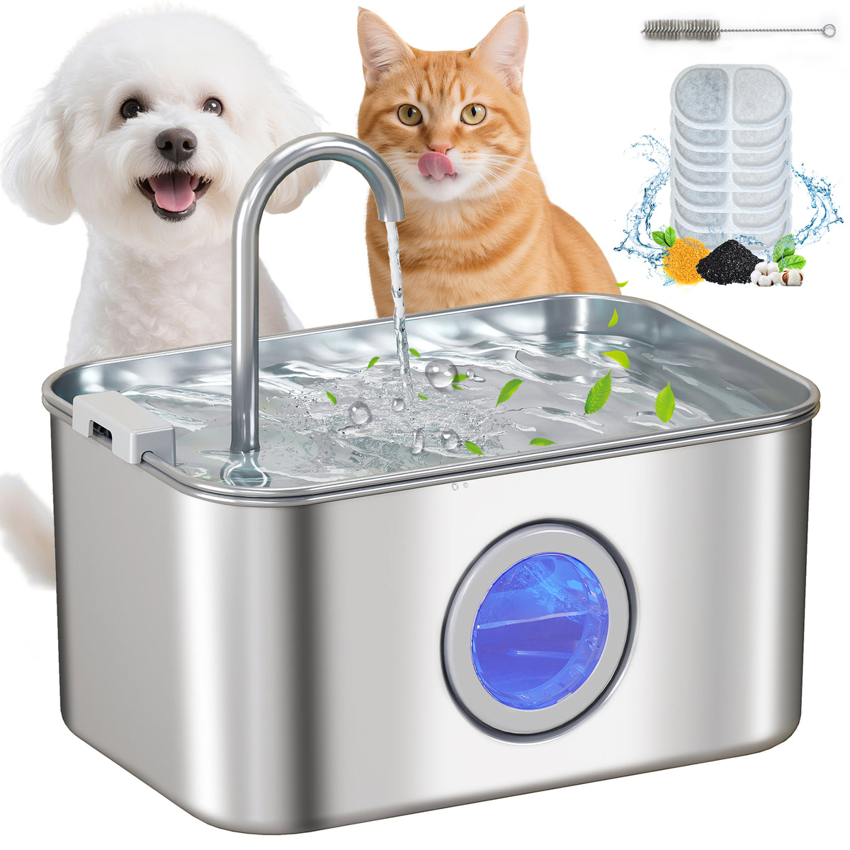 3.2L Stainless Steel Cat Water Fountain