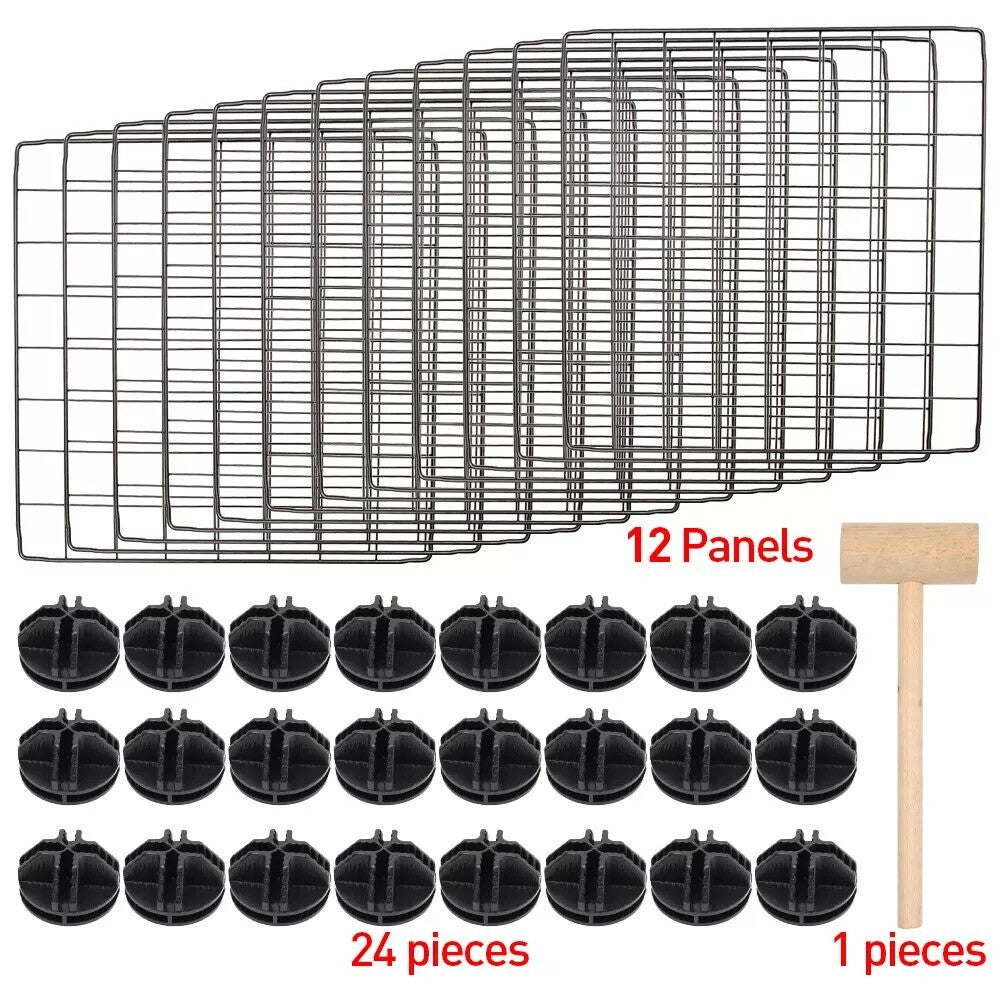 Modular Metal Pet Playpen – 12 Panels, 35 × 35cm Each – Style: A