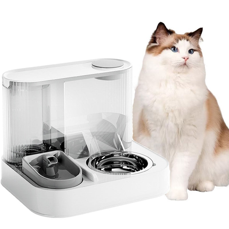 Two-in-One Gravity Pet Food & Water Dispenser – 1L Water / Approx. 2L Food – Style: A