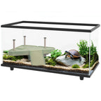 Glass Turtle Tank with Basking Platform & Thermometer – 50L