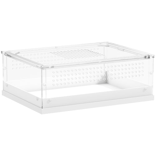 Acrylic Reptile Terrarium with Sliding Top & Vents – 40 × 30 × 15cm