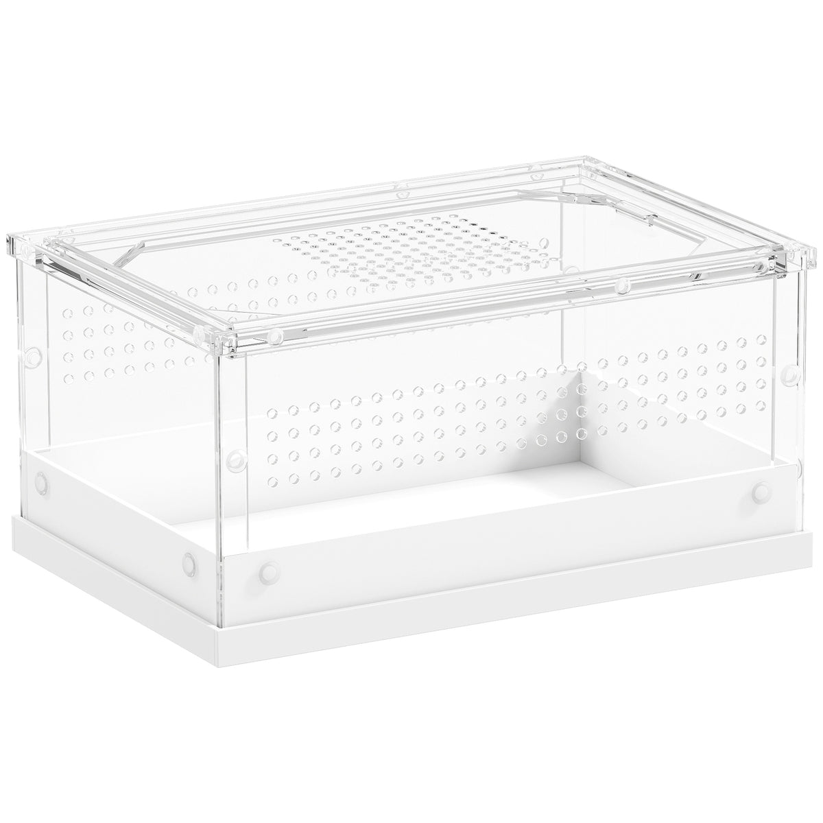 Acrylic Reptile Terrarium with Sliding Top & Vents – 30 × 20 × 15cm