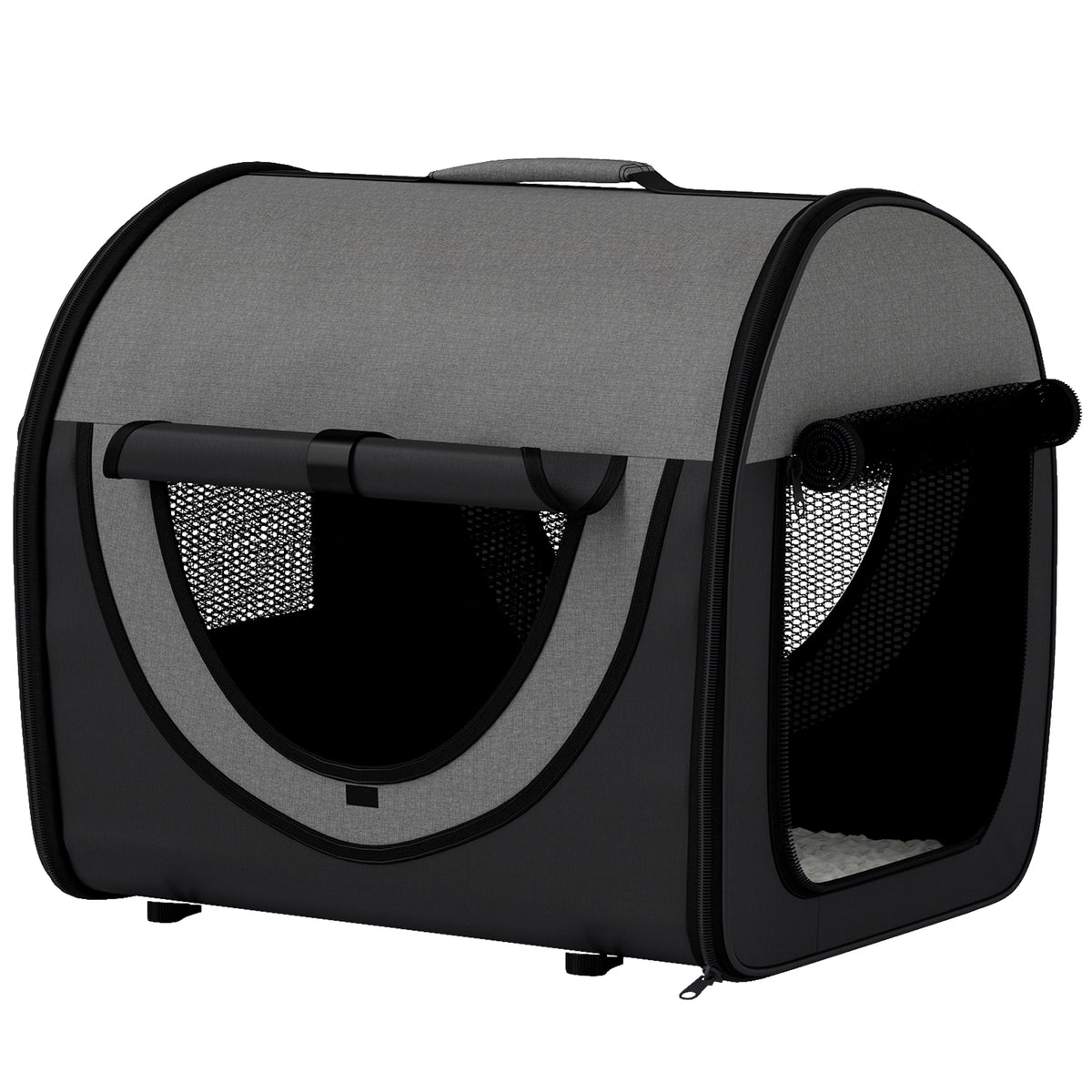PawHut Folding Fabric Pet Crate – Black, 46 × 36 × 41cm – Style: A