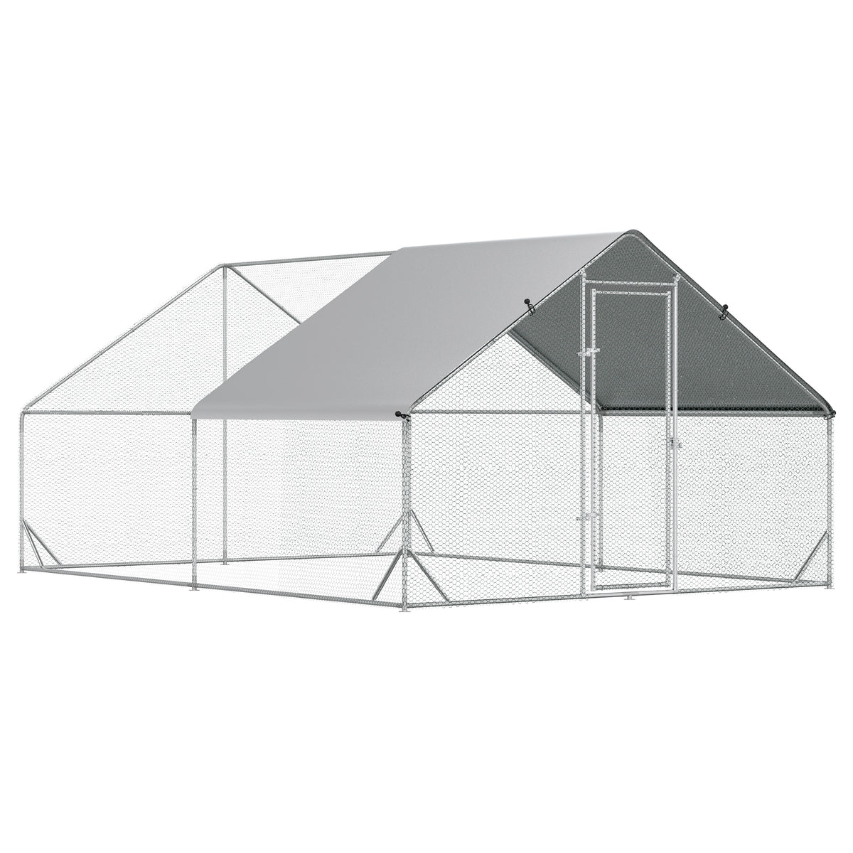 Walk-In Galvanised Chicken Run with Water-Resistant Cover – 3 × 4 × 2m