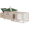 Wooden Chicken Coop with Nesting Box & Outdoor Run