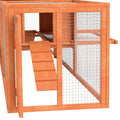 Wooden Rabbit Hutch with Run & Tray – Orange, 309cm