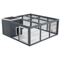 Rabbit Hutch with Opening Top – Grey, 123cm