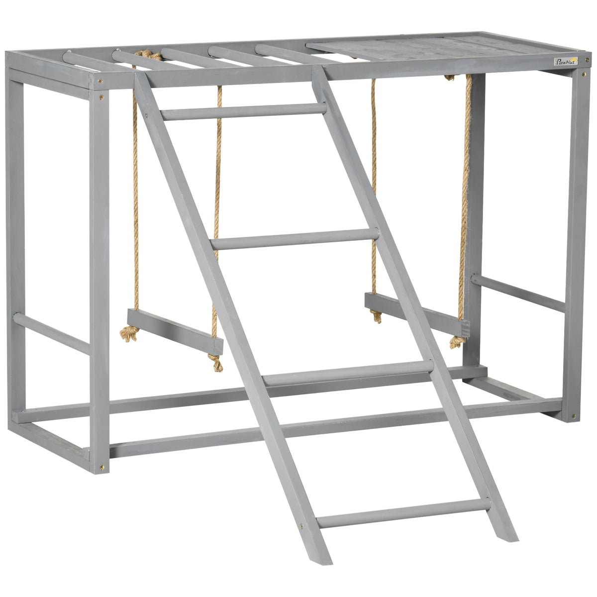 Wooden Chicken Activity Play Set with Swing – Grey
