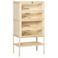 Four-Level Wooden Hamster & Gerbil Cage with Deep Base & Storage Shelf