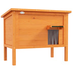 Wooden Cat House with Removable Floor & Opening Roof – Orange
