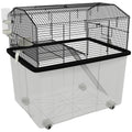 Two-Tier Hamster & Gerbil Cage with Wheel, Food Dish & Water Bottle