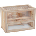 Wooden Hamster Cage – Natural, 60 × 35 × 42cm