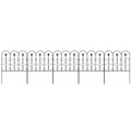 Decorative Metal Garden Animal-Barrier Fence – Black, 83cm High × 3m Long, 5 Panels