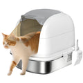 Stainless Steel Cat Litter Box with Lid & Scoop