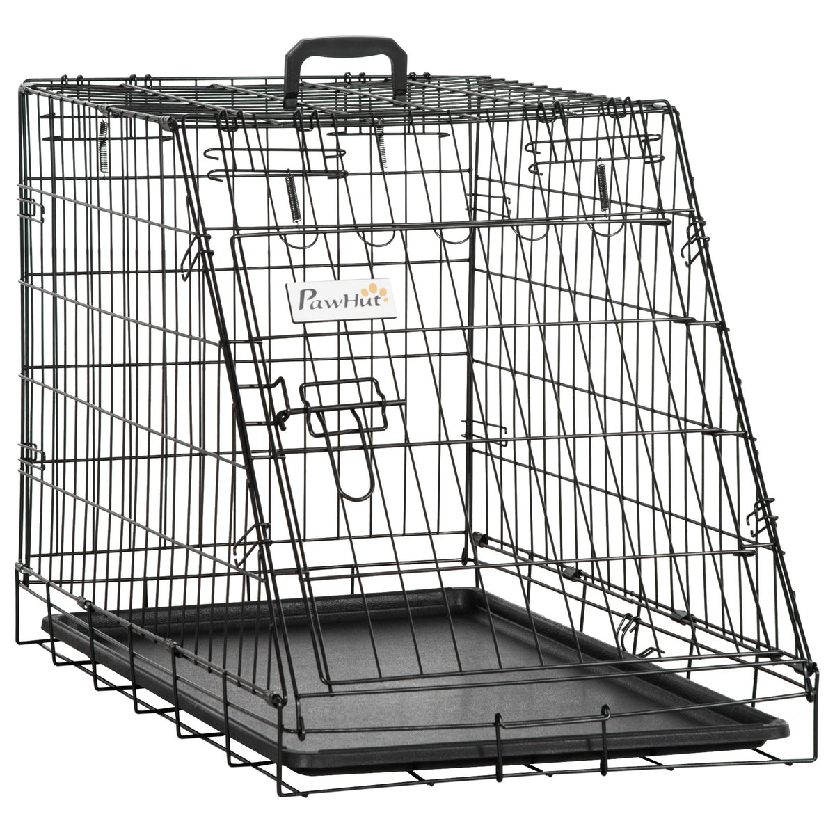Collapsible Dog Travel Crate with Removable Tray – 77 × 47 × 55cm
