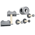 Cat Wall Furniture with Perch, House & Scratching Post – 5-Piece Set