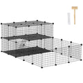 Metal Mesh Small Animal Playpen with Door – Black, 175cm