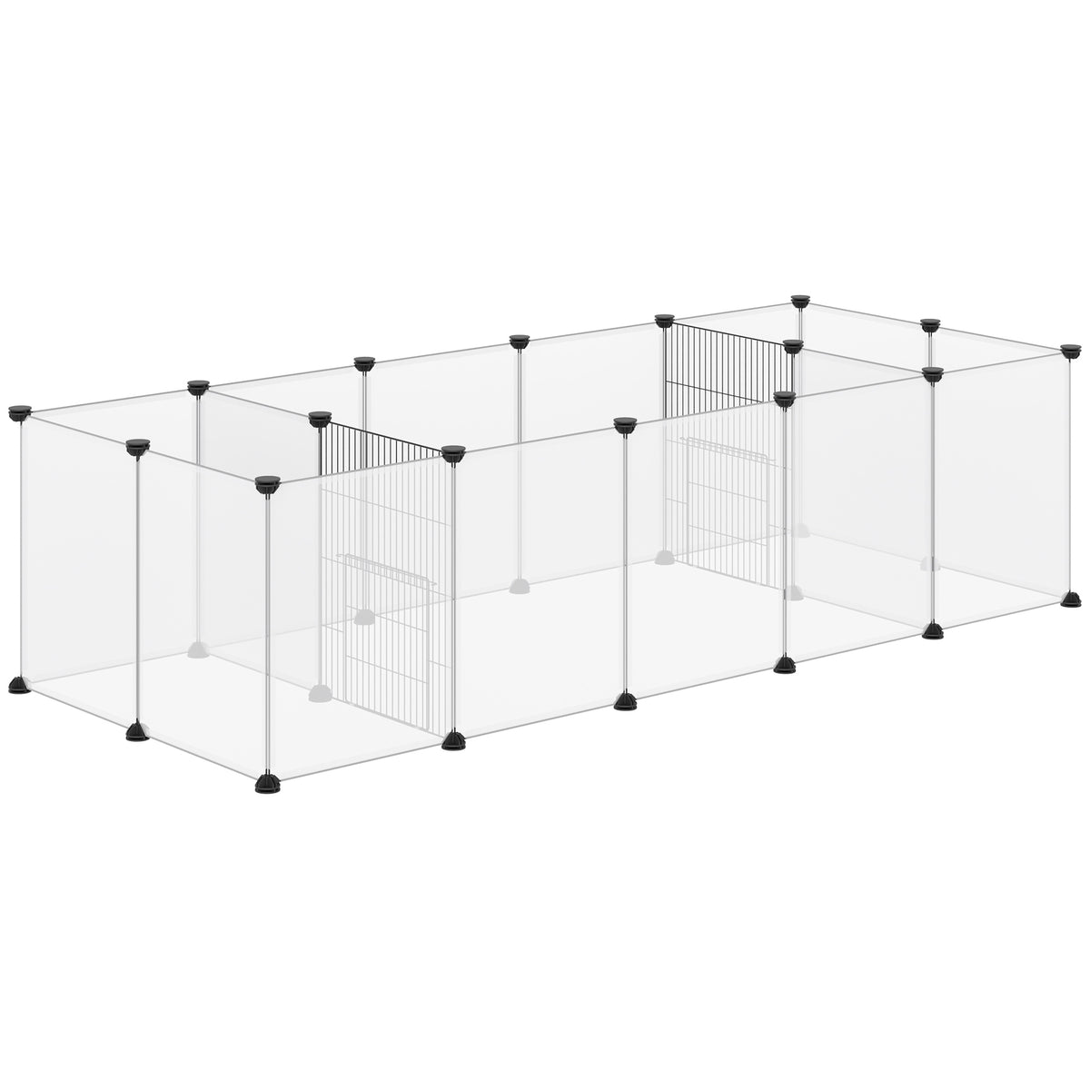 Eighteen-Panel Small Pet Playpen – White