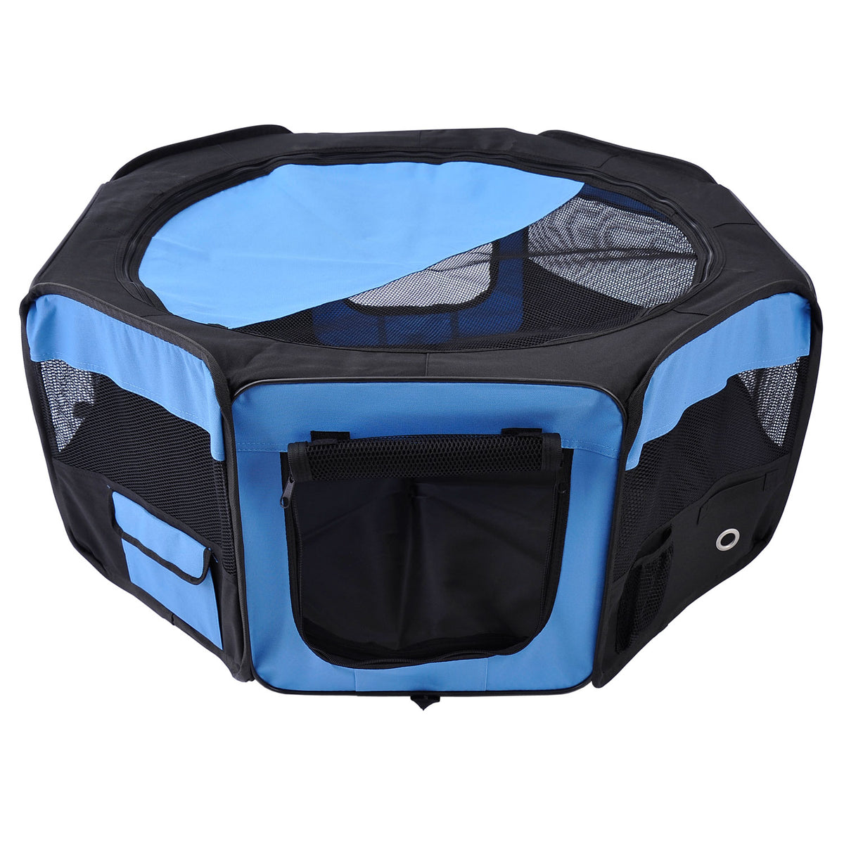 Portable Pet Playpen for Indoor & Outdoor Use – Blue, 90cm Diameter × 41cm High