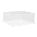 Twelve-Panel Plastic Small Pet Playpen – White