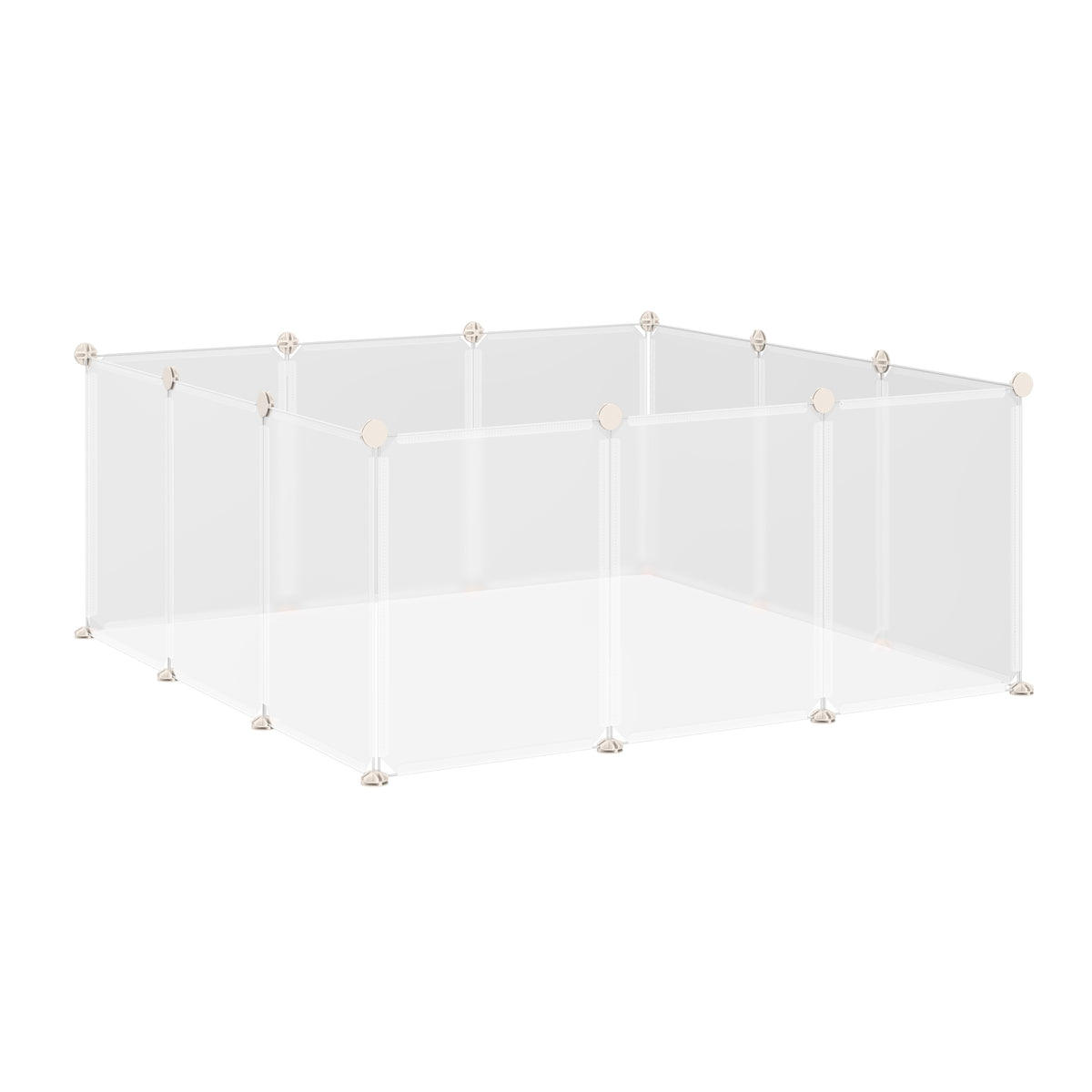 Twelve-Panel Plastic Small Pet Playpen – White