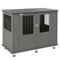 Dog Crate Table with Magnetic Door – Grey, 95cm