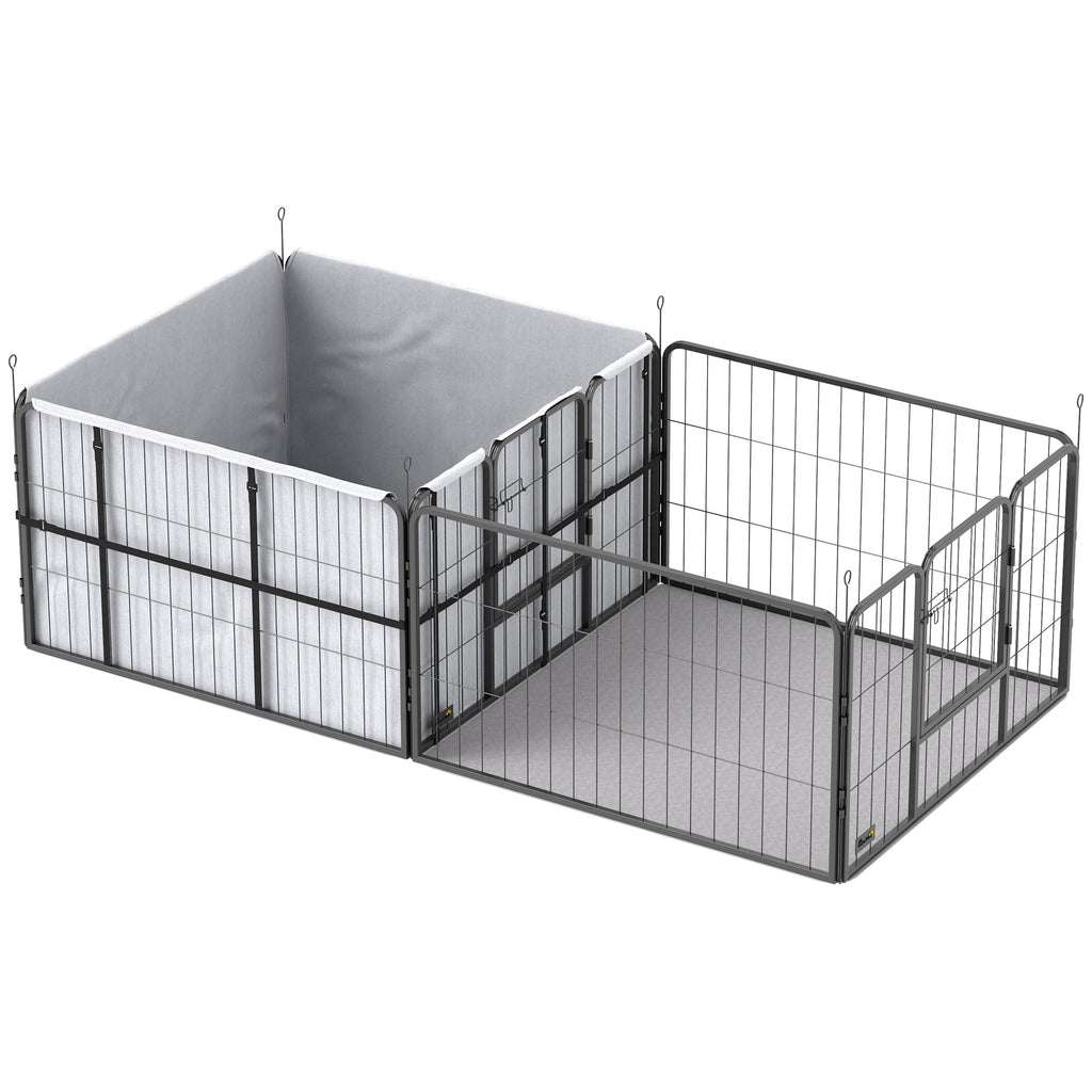 Seven-Panel Dog Playpen with Washable Whelping Pads