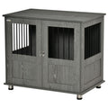 Dog Crate Table with Magnetic Door – Grey, 85cm