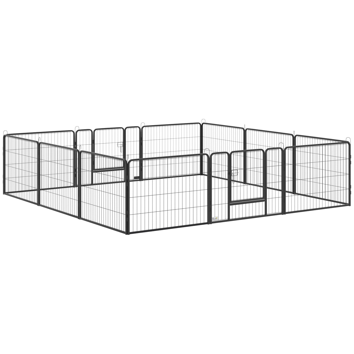 Twelve-Panel Puppy Playpen for Indoor & Outdoor Use – Silver