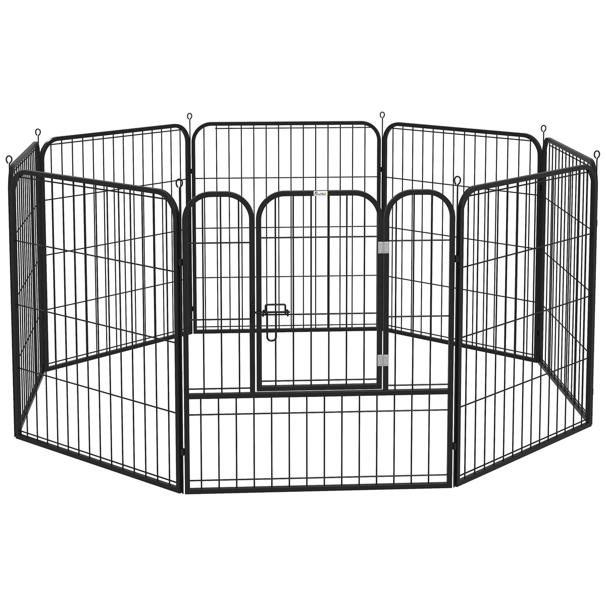 Eight-Panel Puppy Playpen for Small & Medium Dogs – Black