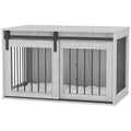 Dog Crate Side Table with Removable Washable Cushion – 98cm