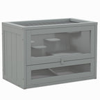 Hamster Cage – Grey, 60 × 35 × 42cm