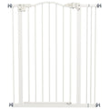 Auto-Close Pet Safety Gate with 7cm Extension – White