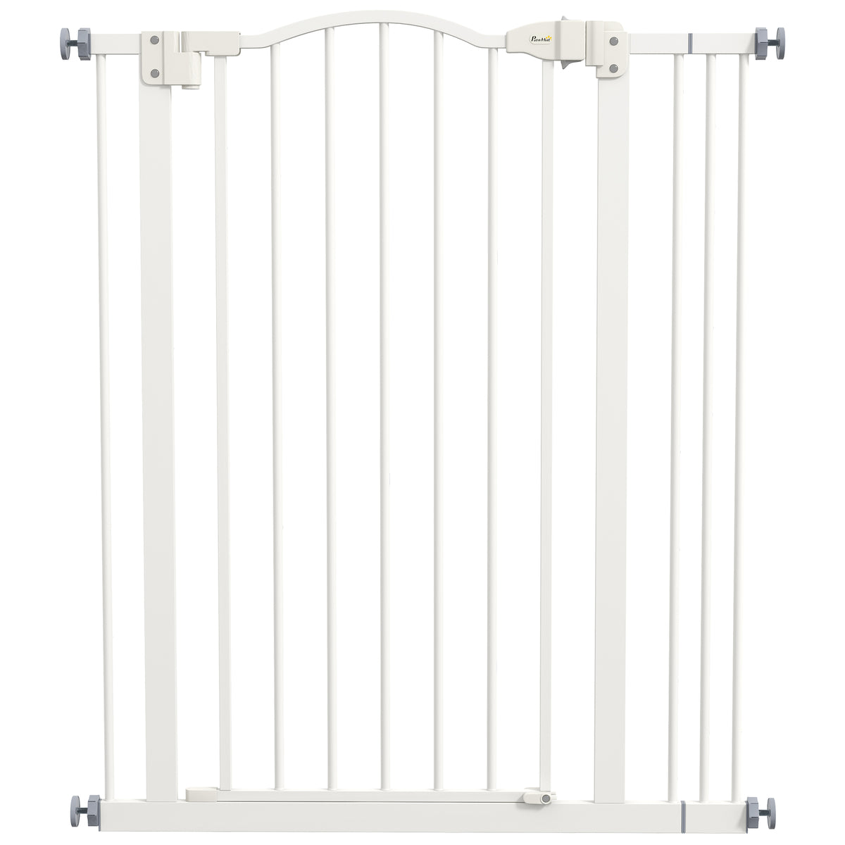 Auto-Close Pet Safety Gate with 7cm Extension – White